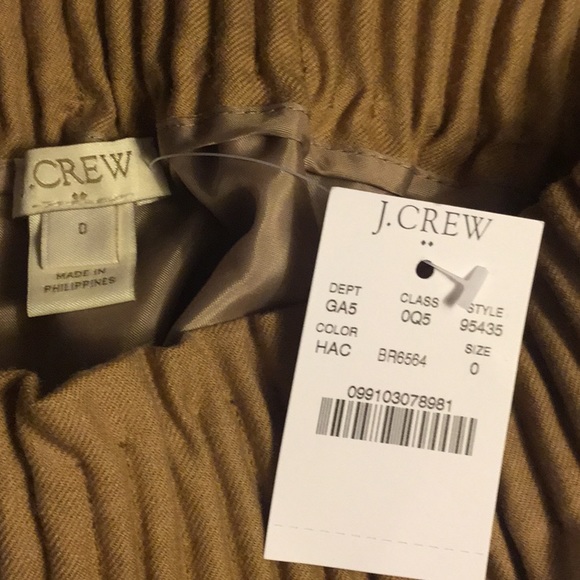 J. Crew Skirt Tan Size 0 NWT Side Pockets - Picture 2 of 2